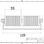 CVRT-14- Elastomer Roller, Serrated Surface modüler sistem bileşeni