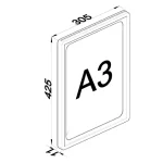 VE01 - A3 Visual Frame modüler sistem bileşeni
