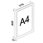 VE02 - A4 Visual Frame modüler sistem bileşeni