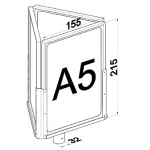 VE05 - A5 Triangle Visual modüler sistem bileşeni