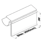 VE15 - Pipe Type Label Holder modüler sistem bileşeni