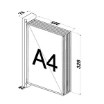 VE12 - 5 Pack A4 Display modüler sistem bileşeni